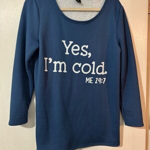 Blue Kids Long Sleeve Shirt